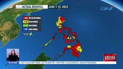 Maraming lugar sa bansa, kulang sa ulan kahit rainy season na - Weather update today as of 6:12 a.m. (June 14, 2023)| UB