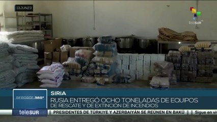 Delegación rusa entrega a Siria un nuevo lote de ayuda humanitaria