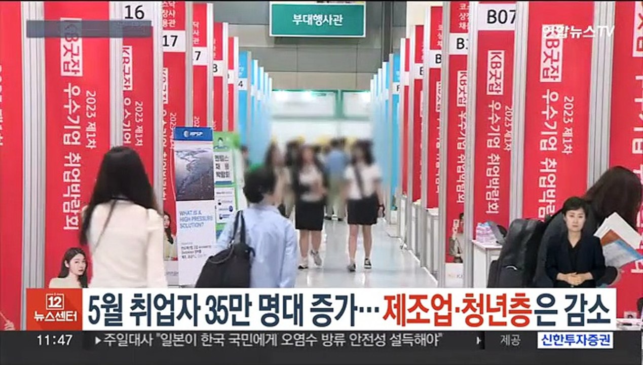 5월 취업자 35만 명대 증가…제조업·청년층은 감소