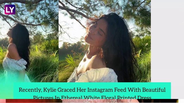 Kylie Jenner Embraces The Summer Trend In White Floral Printed Dress
