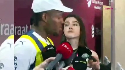 Bakışları ve mimikleri gündem oldu! Michy Batshuayi'ye soru soran o muhabir...