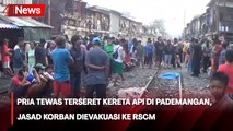 Pria Tewas Terseret Kereta Api di Pademangan, Jasad Korban Dievakuasi ke RSCM