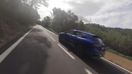 2023 Honda ZR-V in Blue Driving Video Drone