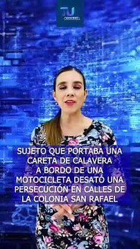 Calavera detenida tras protagonizar una persecución por calles de la colonia San Rafael de Guadalajara. Portaba armas de fuego #TuNotireel