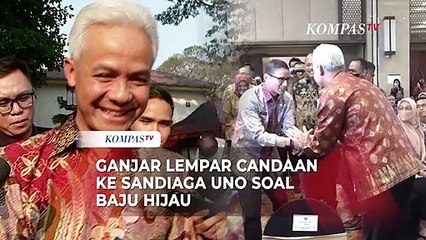Ganjar Bertemu Sandiaga Uno di Istana, Lempar Candaan soal Baju Hijau