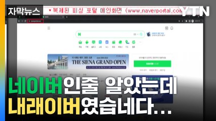 [자막뉴스] "너무 똑같다"...네이버 따라한 이 사이트가 무서운 이유 / YTN