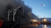Altınova Tersaneler Bölgesi’nde gemi yangını