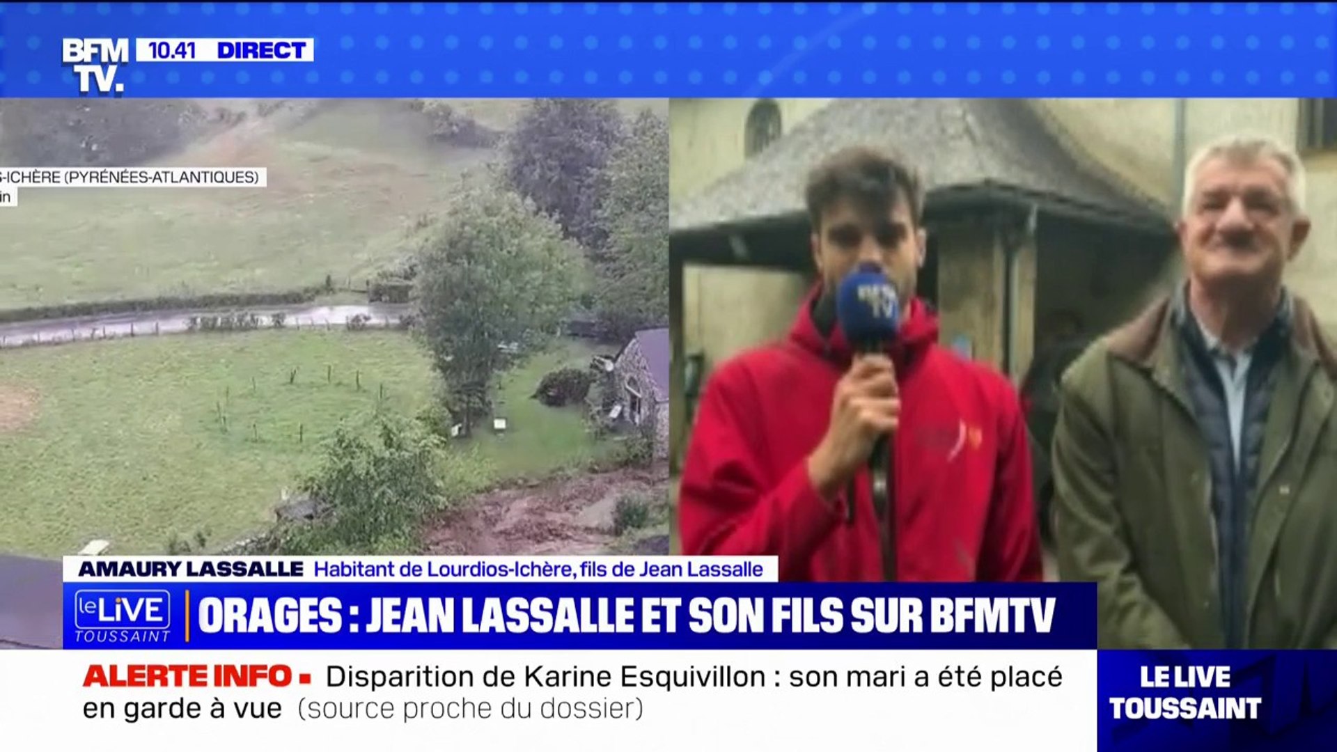 Les dégâts sont assez considérables": Amaury Lassalle, fils de Jean Lassalle  et habitant de Lourdios-Ichère (Pyrénées-Atlantiques) témoigne des  inondations provoquées par les orages - Vidéo Dailymotion