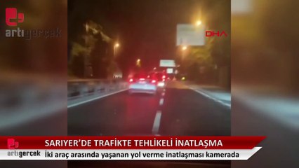 Trafikte tehlikeli yol verme inatlaşması