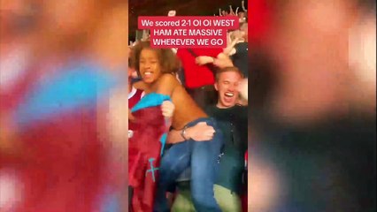 West Ham fan's viral reaction to Europe win sees him beat the bullies