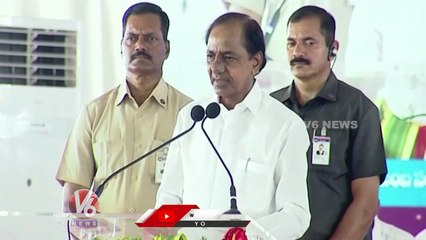 CM KCR Comments On News Reporters _ Laying Foundation Stone For Dashabdi Block At NIMS _ V6 News