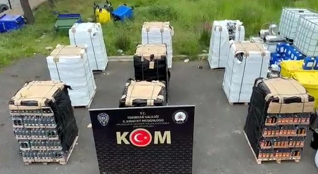 170 litre etil alkol ve çok sayıda sahte içki ele geçirildi
