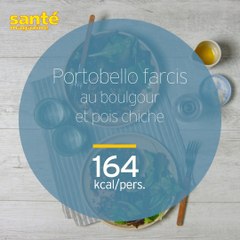 Portobello farcis au boulgour et pois chiche