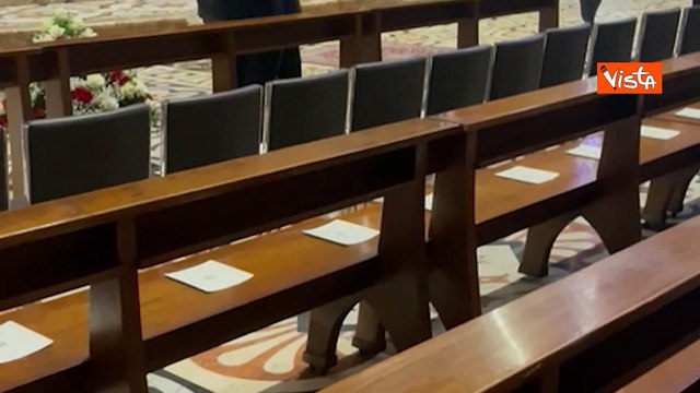 I banchi dei Ministri al Duomo di Milano per i funerali di Stato di Silvio Berlusconi