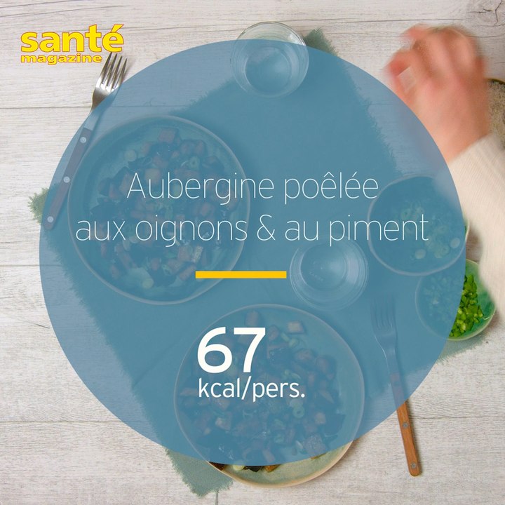 Aubergines poêlées aux oignons et au piment