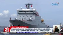 Pinakamalaking Chinese military training vessel, nasa bansa sakay ang mahigit 400 Chinese crew | 24 Oras