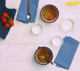 Recette du crumble fraise-rhubarbe