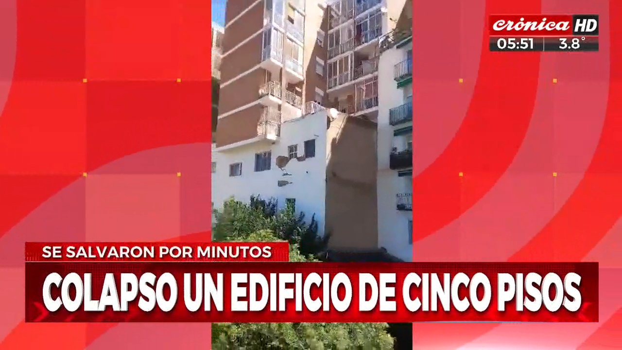 ¡Colapsó edificio minutos después de ser desalojado!
