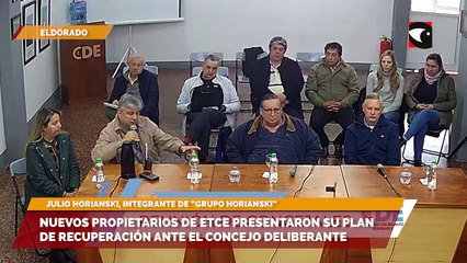 Nuevos propietarios de ETCE presentaron su plan para recuperar la empresa ante el Concejo Deliberante de Eldorado
