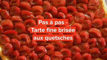 Recette de tarte fine brisée aux quetsches | regal.fr