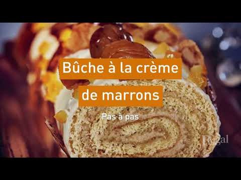 La bûche la crème de marrons, cuisinez cette recettes des fêtes de Noël avec Régal