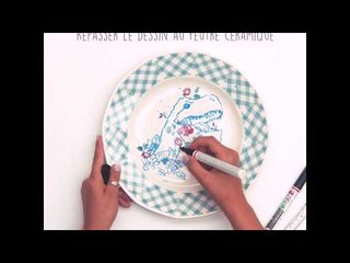Décorer des assiettes avec des feutres pour céramique
