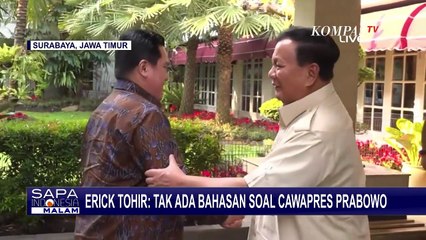 Soal Isu Jadi Bacawapres Prabowo di Pilpres, Begini Respons Erick Thohir