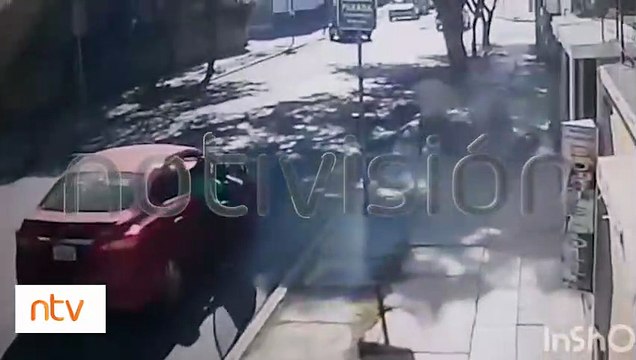 ¡Escapaban! : Motoladrones caen de su moto al tratar de huir luego de un robo