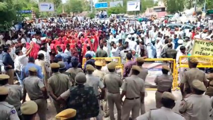 गोचर भूमि को अतिक्रमण मुक्त करवाने की मांग : जेडीए के बाहर पड़ाव