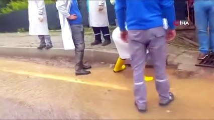 Hüyük ilçesi sağanak yağış ve doluya teslim oldu