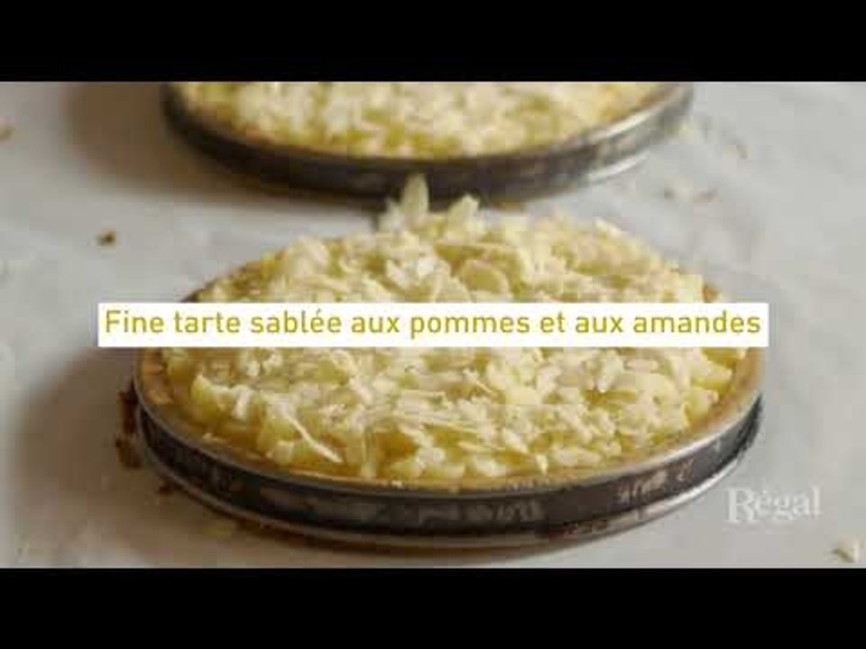 Fine tarte sablée aux pommes et aux amandes