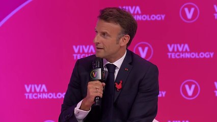 Emmanuel Macron sur  l'IA: “On est leader en Europe continentale"
