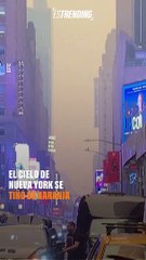 Como si se tratara de una escena de 'Blade Runner 2029', el cielo de Nueva York se tiñó de naranja