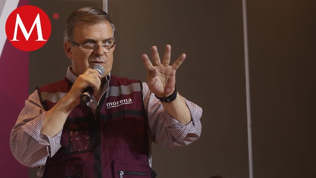 Llega Ebrard a su registro como aspirante a candidatura presidencial de Morena