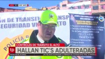 Tránsito secuestra varias tarjetas adulteradas de choferes de taxis y radiotaxis de El Alto 