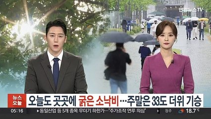 오늘도 곳곳에 굵은 소낙비…주말은 33도 더위 기승