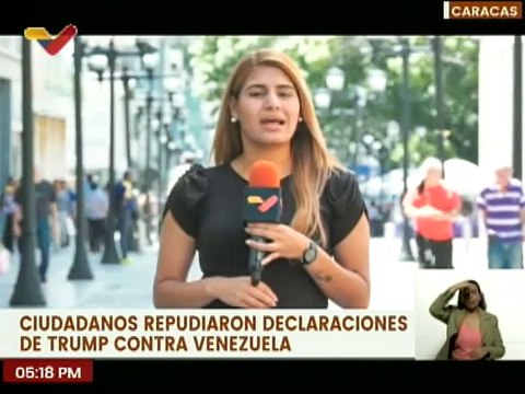 Caraqueños repudian declaraciones de Donald Trump contra Venezuela