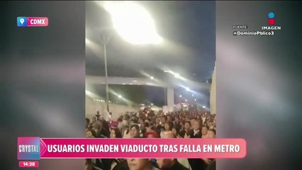 Por falla del metro usuarios invadieron Viaducto