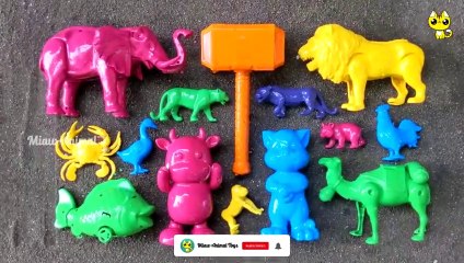 Membersihkan bebek angsa singa gajah orang utan kumbang kepiting sapi harimau panda kuda zebra_3