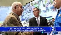 ATU anuncia implementación de vías preferenciales para Corredor Morado