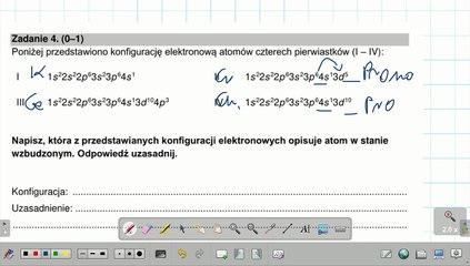 Stan wzbudzony, promocja elektronowa. ZADANIE 4 CKE 2022 MARZEC. do tablicy. #chemia #chemistry