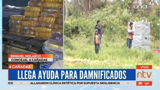 Llega ayuda para damnificados de inundaciones en Cuatro Cañadas