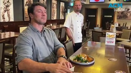 Nathan Hindmarsh at the Bathurst RSL for the Perfect Plate Competition