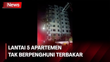 Lantai 5 Apartemen Kosong di Surabaya Terbakar, Api Diduga dari Percikan Tukang Las