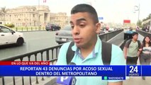 Reportan 43 denuncias por acoso sexual en el Metropolitano en lo que va del 2023