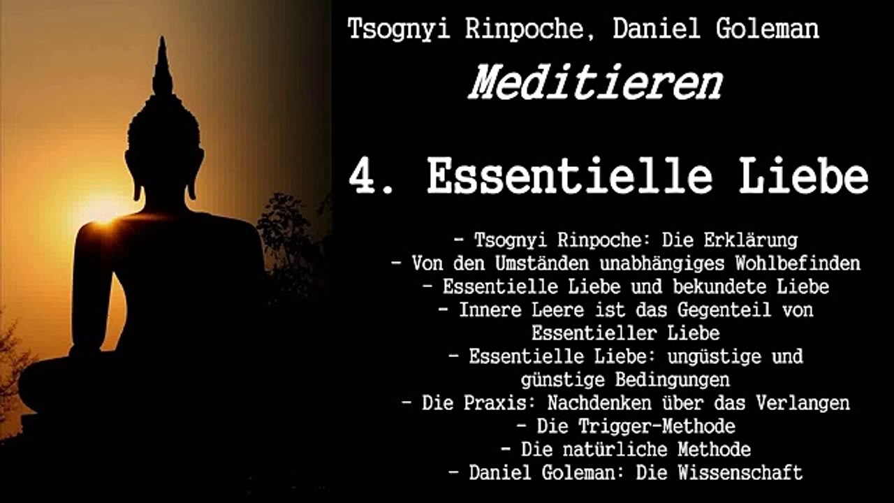4. Essentielle Liebe - Meditieren - Tsognyi Rinpoche, Daniel Goleman