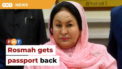 Rosmah gets passport back to visit daughter in S’pore