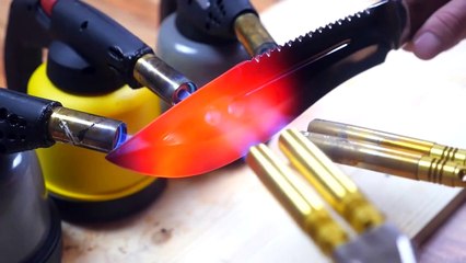 What Happens When You Cut Cell Phone with Fire Knife!