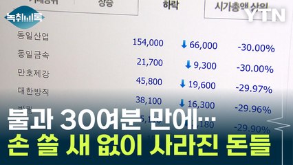 불과 30여분 만에 '폭락'...손 쓸 새 없이 사라진 돈 [Y녹취록]  / YTN