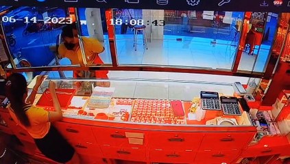 วงจรปิด จับภาพคนร้ายวิ่งราวทองหนัก 6 บาท